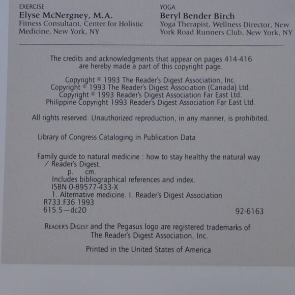 Reader's Digest Family Guide to Natural Medicine hardcover book vintage 1993 (91 - Picture 3 of 4